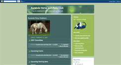 Desktop Screenshot of kurandaponyclub.blogspot.com