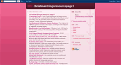 Desktop Screenshot of christmasthingsresourcepage1.blogspot.com