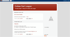 Desktop Screenshot of outlawdartleague.blogspot.com