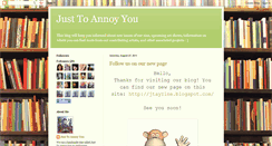 Desktop Screenshot of just-to-annoy-you.blogspot.com