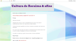 Desktop Screenshot of culturaderoraima.blogspot.com