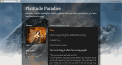 Desktop Screenshot of platitudeparadise.blogspot.com