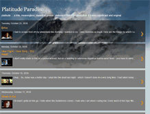 Tablet Screenshot of platitudeparadise.blogspot.com