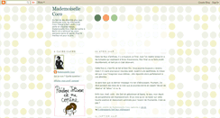 Desktop Screenshot of mademoisellecoco.blogspot.com