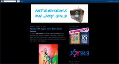 Desktop Screenshot of joy949interviews.blogspot.com