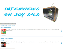 Tablet Screenshot of joy949interviews.blogspot.com