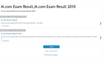 Tablet Screenshot of mcomexamresult.blogspot.com