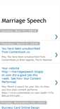 Mobile Screenshot of marriagespeech.blogspot.com