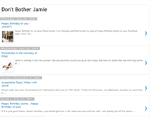 Tablet Screenshot of dontbotherjamie.blogspot.com