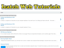 Tablet Screenshot of icatchwebtutorials.blogspot.com
