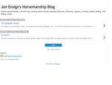 Tablet Screenshot of jonensignhorsemanship.blogspot.com