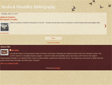 Tablet Screenshot of media-disability-bibliography.blogspot.com