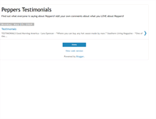 Tablet Screenshot of pepperstestimonials.blogspot.com
