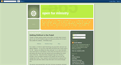 Desktop Screenshot of openforministry.blogspot.com