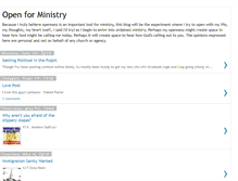 Tablet Screenshot of openforministry.blogspot.com