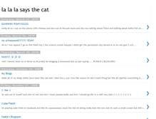 Tablet Screenshot of lalalasaysthecat.blogspot.com