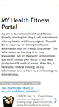 Mobile Screenshot of myhealthfitnessportal.blogspot.com