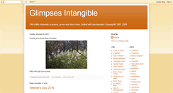 Desktop Screenshot of glimpsesintangible.blogspot.com