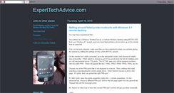 Desktop Screenshot of experttechadvice.blogspot.com
