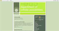 Desktop Screenshot of department-of-infinite-possibilities.blogspot.com