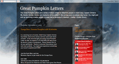 Desktop Screenshot of greatpumpkinletters.blogspot.com