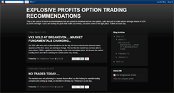 Desktop Screenshot of explosivetradingpicks.blogspot.com