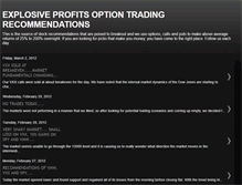 Tablet Screenshot of explosivetradingpicks.blogspot.com