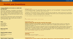 Desktop Screenshot of modelsandinventions.blogspot.com