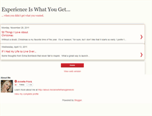 Tablet Screenshot of experienceiswhatyouget.blogspot.com