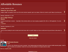 Tablet Screenshot of affordableresumesnow.blogspot.com