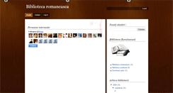 Desktop Screenshot of bibliotecaromaneasca.blogspot.com