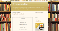 Desktop Screenshot of cryptogramblog.blogspot.com