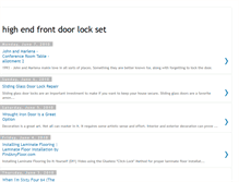 Tablet Screenshot of high-end-front-door-lock-set.blogspot.com