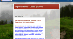 Desktop Screenshot of hipotiroidismo-causayefecto.blogspot.com