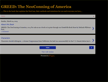 Tablet Screenshot of greedtheneoconningofamerica.blogspot.com