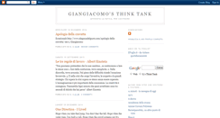 Desktop Screenshot of giangiacomosthinktank.blogspot.com