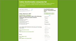 Desktop Screenshot of bioinfocompanies.blogspot.com