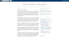 Desktop Screenshot of goodcreditscoreinfo.blogspot.com