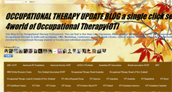 Desktop Screenshot of occupationaltherapyupdate.blogspot.com