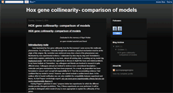 Desktop Screenshot of hoxgenecollinearitycomparisonofmodels.blogspot.com