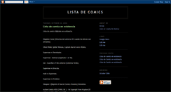 Desktop Screenshot of listadecomics.blogspot.com