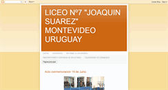 Desktop Screenshot of liceojoaquinsuarez.blogspot.com