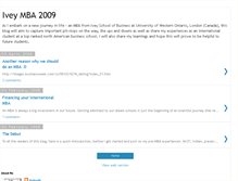 Tablet Screenshot of iveymba2009.blogspot.com