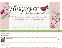 Tablet Screenshot of hingucker-diekreativwerkstatt.blogspot.com