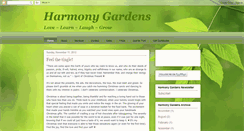 Desktop Screenshot of harmony-gardens.blogspot.com