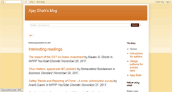 Desktop Screenshot of ajayshahblog.blogspot.com