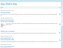 Tablet Screenshot of ajayshahblog.blogspot.com