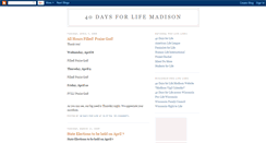 Desktop Screenshot of 40daysforlifemadison.blogspot.com