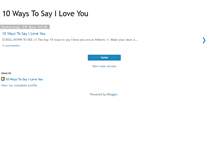 Tablet Screenshot of 10waystosayiloveyou123.blogspot.com