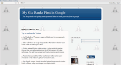 Desktop Screenshot of mysiteranksfirstgoogle.blogspot.com